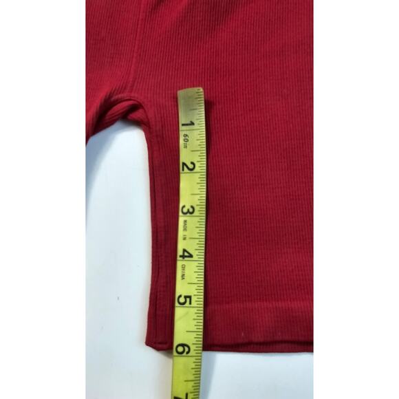 Nux hand dyed red seamless biker shorts with logo NWOT sz S active running gym - Picture 4 of 6